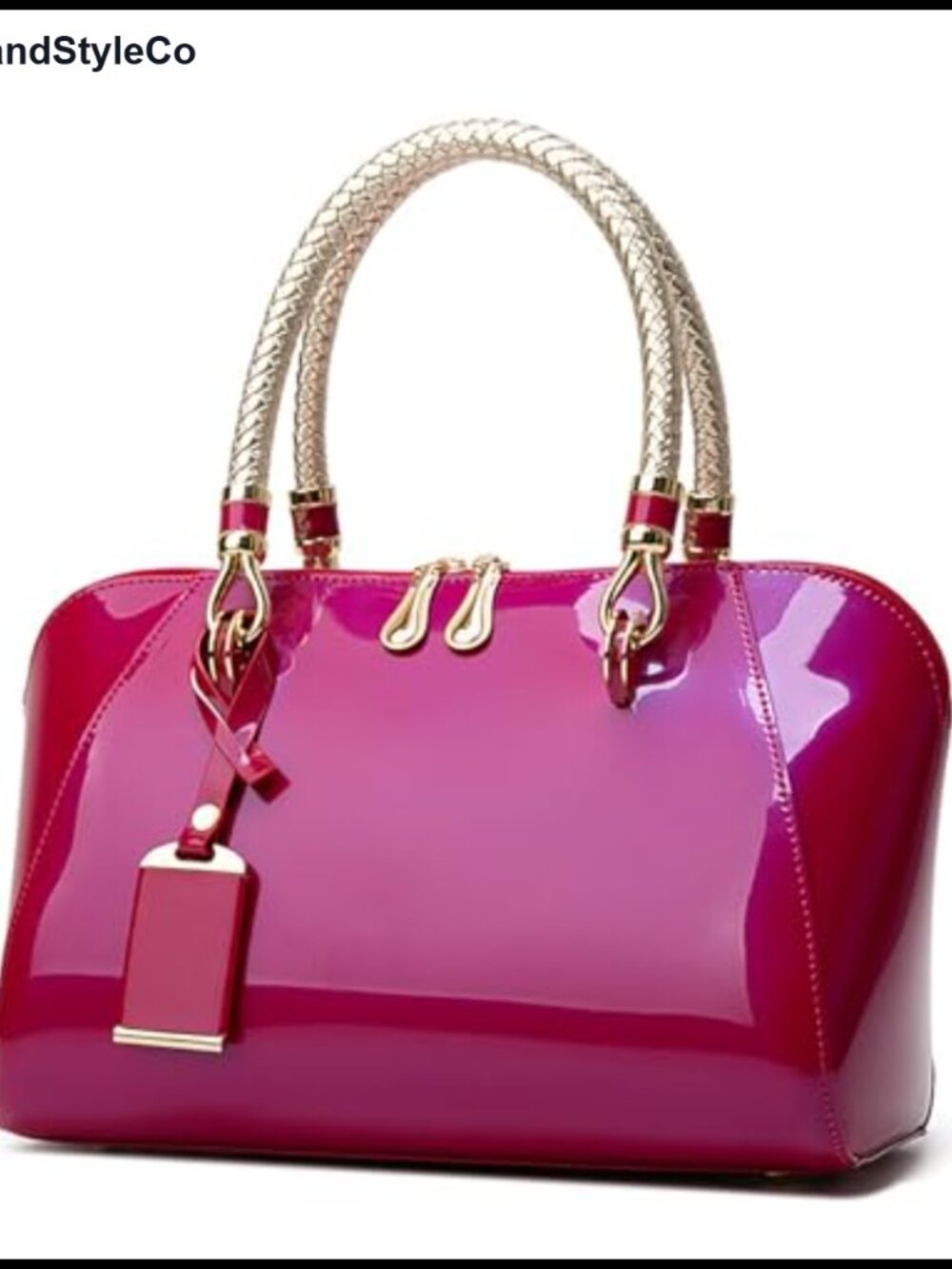 Patent Leather Tote Bag Top Handle Satchel Evening Purse
